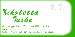 nikoletta tuske business card